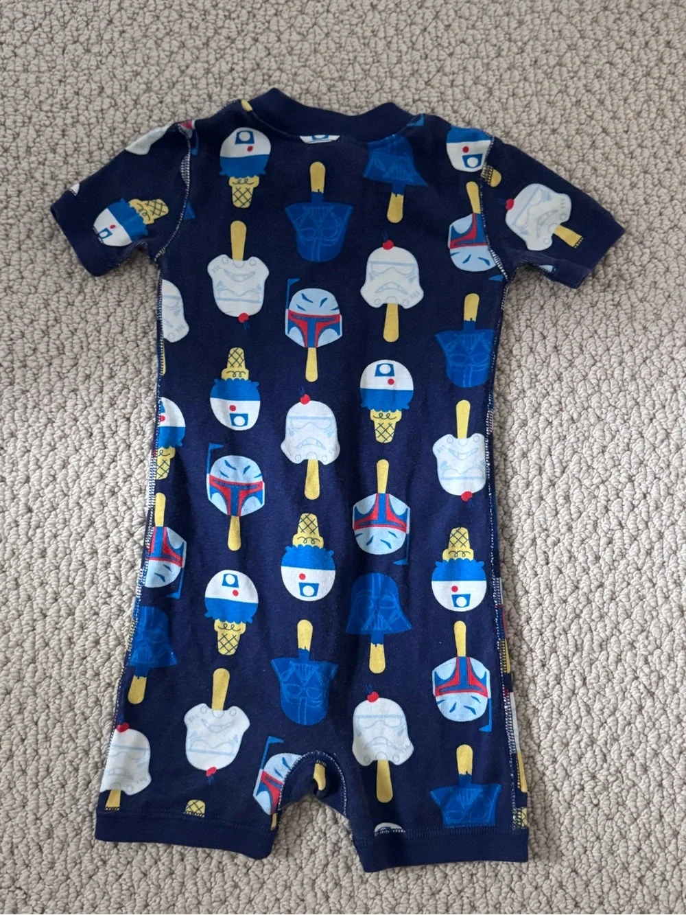 Hanna Andersson Star Wars Ice Cream Short-Sleeve Shortie Romper